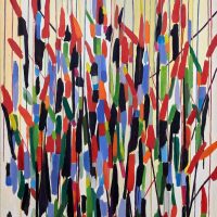 Deconstructed-Flowerbunch-acrylic-on-canvas-48-x-36