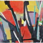 Forest-Fire-2-Oil-on-paper-32-x-42