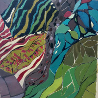 Sarees-on-the-sidewalk1-acrylic-on-paper
